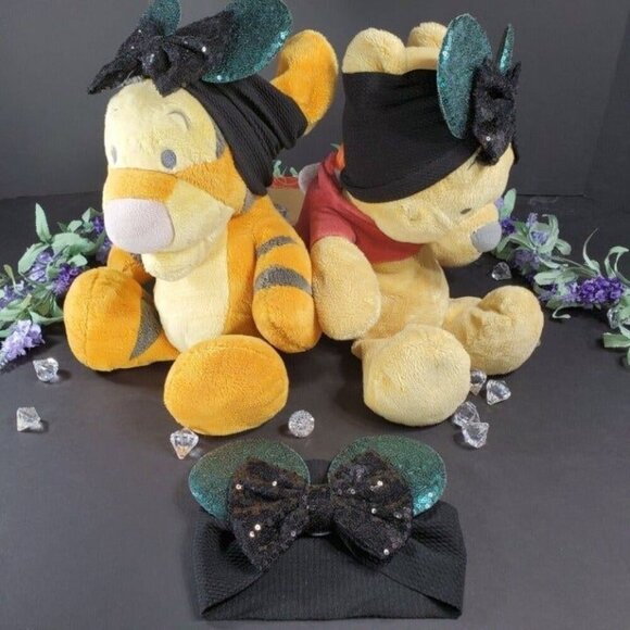 Minnie Mouse Ears Headband Hair Turban Sequins Hair Bow Spa Head Wrap Hair Care - Picture 3 of 10